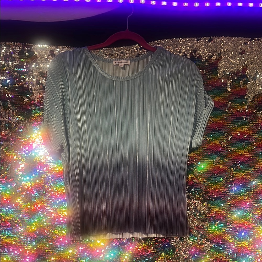 Elegant Blue Ombre Women's Top